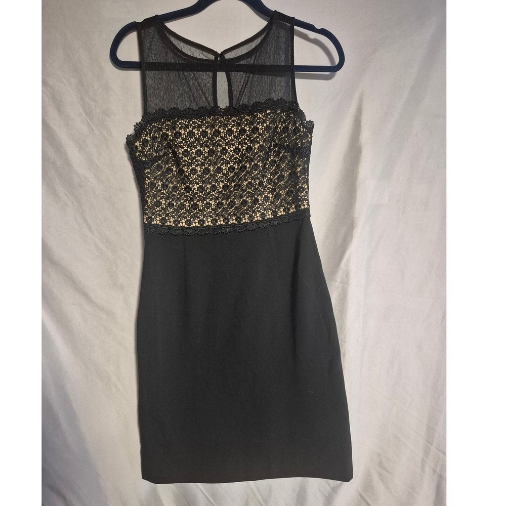 Ivanka Trump Black Lace Sheath Dress Sleeveless Party Cocktail Career